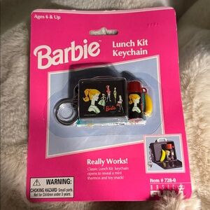 New Barbie lunch kit Box Keychain -1999 thermos snack